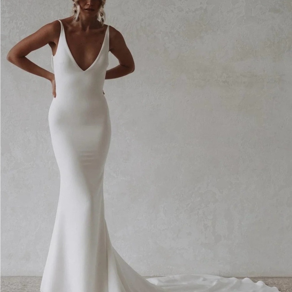 MWL Archie Deep V-Neck Open Back Dress